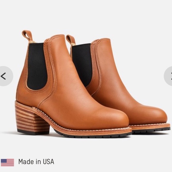 Red Wing Heritage Harriet Heeled Chelsea Boots Pecan Leather Made in USA - Picture 1 of 9
